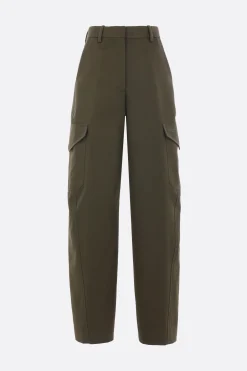 pantalone cargo in gabardine