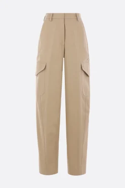 pantalone cargo in gabardine