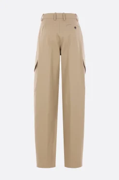 pantalone cargo in gabardine