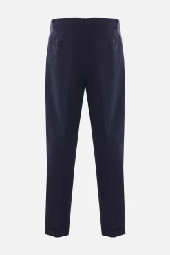 pantalone con doppia pince in popeline fluido