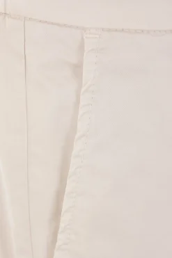 pantalone con pinces in cotone stretch