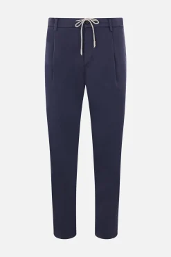 pantalone con pinces in cotone stretch