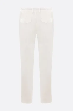 pantalone con pinces in cotone stretch