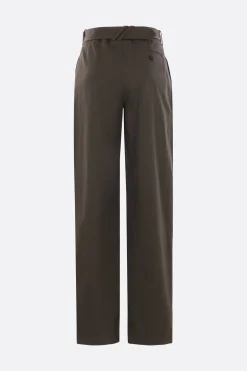 pantalone con pinces in gabardine