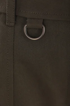 pantalone con pinces in gabardine