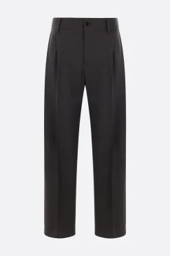 pantalone con pinces in lana