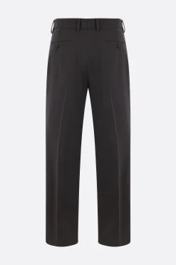 pantalone con pinces in lana
