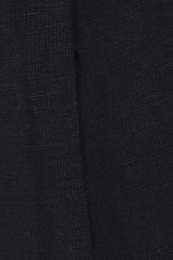 pantalone con pinces in tela di lino
