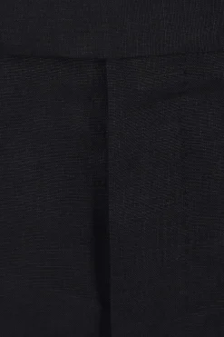 pantalone con pinces in tela di lino