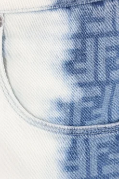 pantalone corto Bleach Shaded in denim