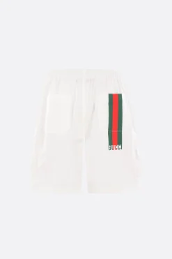 pantalone corto cargo in cotone ripstop