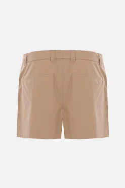pantalone corto con pinces in popeline