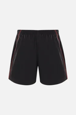 pantalone corto in nylon ricamo logo