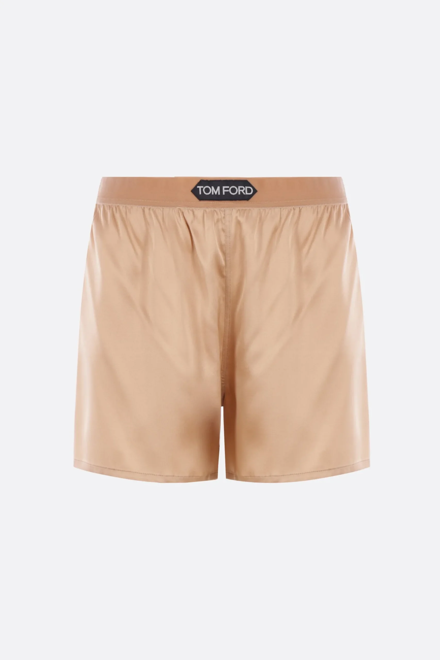 pantalone corto in raso stretch