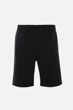 pantalone corto jogging oversize in pile ricamo logo