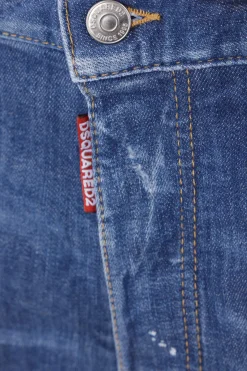 pantalone corto Marine in denim distressed