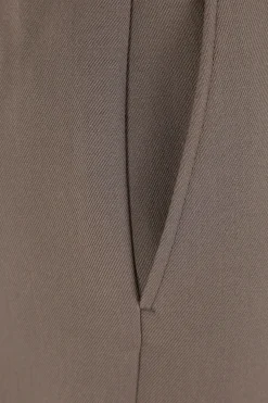 pantalone cropped a gamba larga in twill
