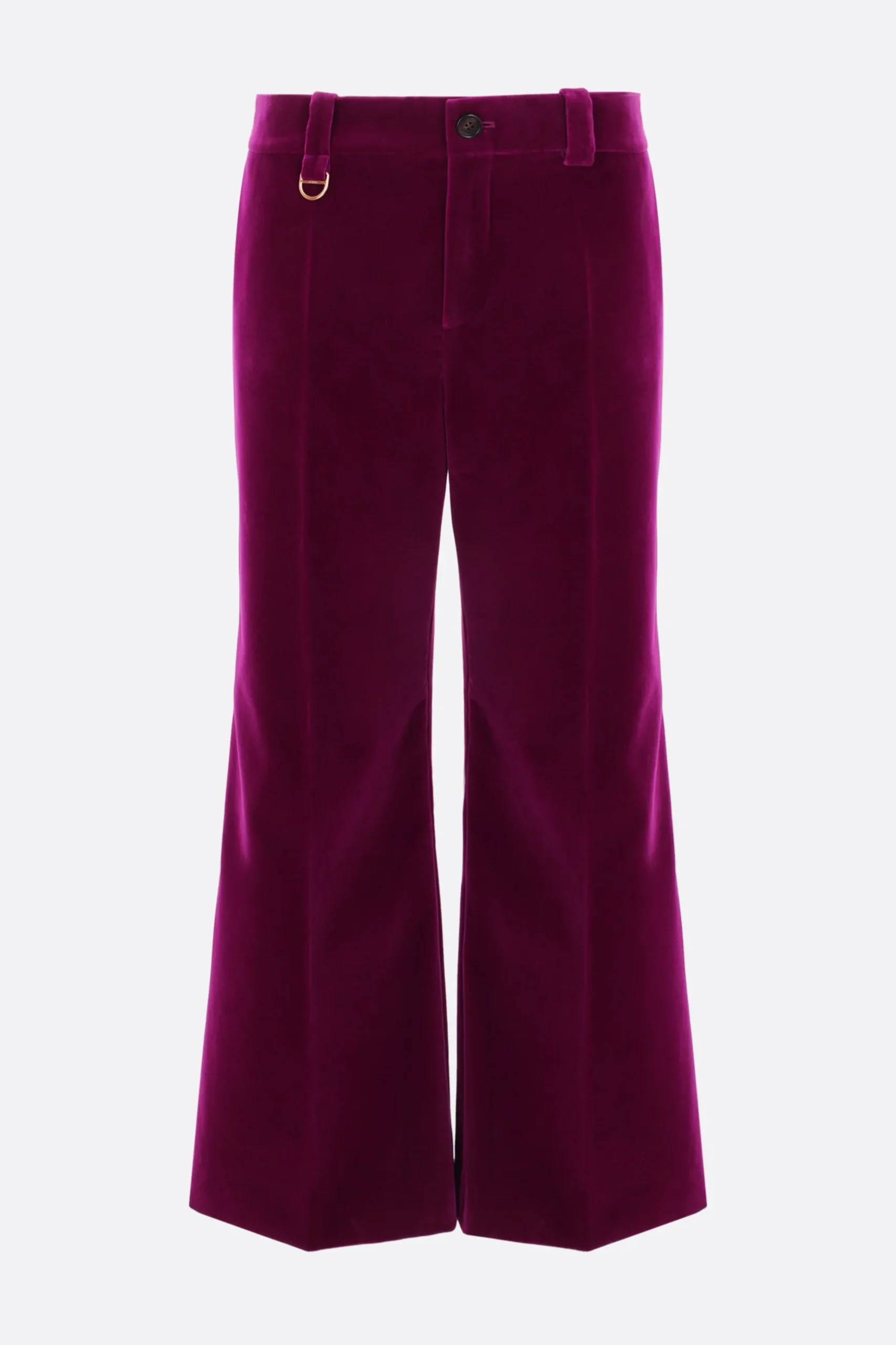 pantalone cropped in velluto