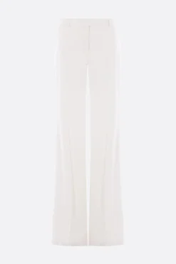 pantalone flare a vita alta in crepe