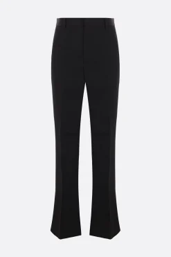 pantalone flare in lana