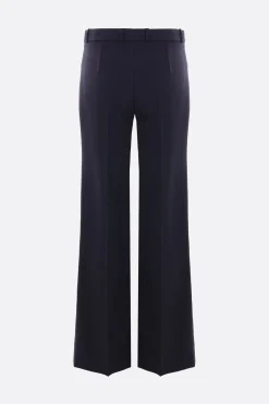 pantalone flare in lana stretch