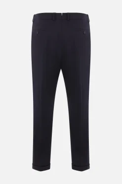 pantalone in cotone stretch con pinces