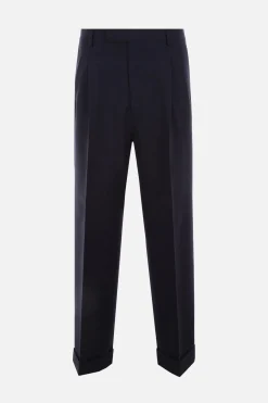 pantalone in lana a quadri sovrapposti Doppia G
