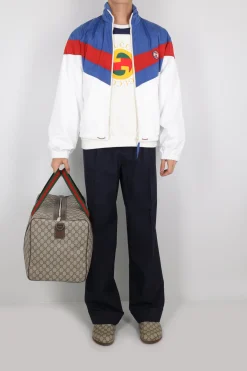 pantalone in lana a quadri sovrapposti Doppia G