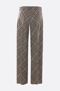 pantalone in lana Check
