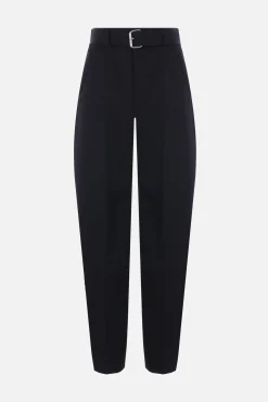 pantalone in lana con cintura