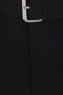 pantalone in lana con cintura
