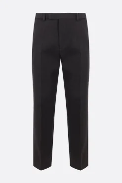 pantalone in lana con pieghe
