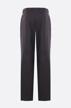 pantalone in lana con spacchi
