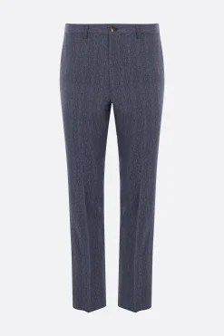 pantalone in lana stampa Paisley