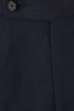 pantalone in lino con pinces
