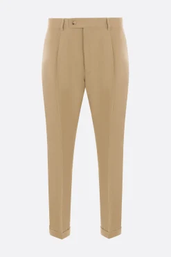 pantalone in lino con pinces