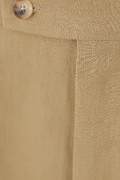 pantalone in lino con pinces