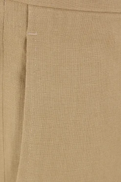 pantalone in lino con pinces