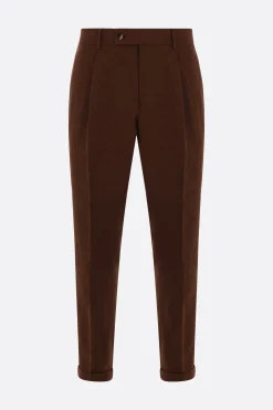 pantalone in lino con pinces