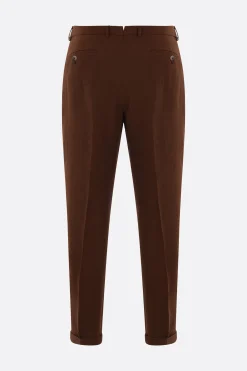 pantalone in lino con pinces