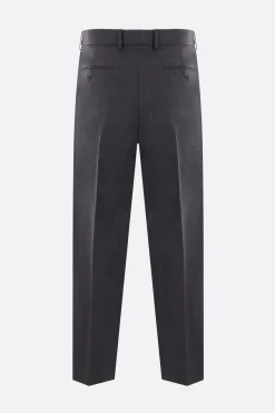 pantalone in misto lana con nastro Web