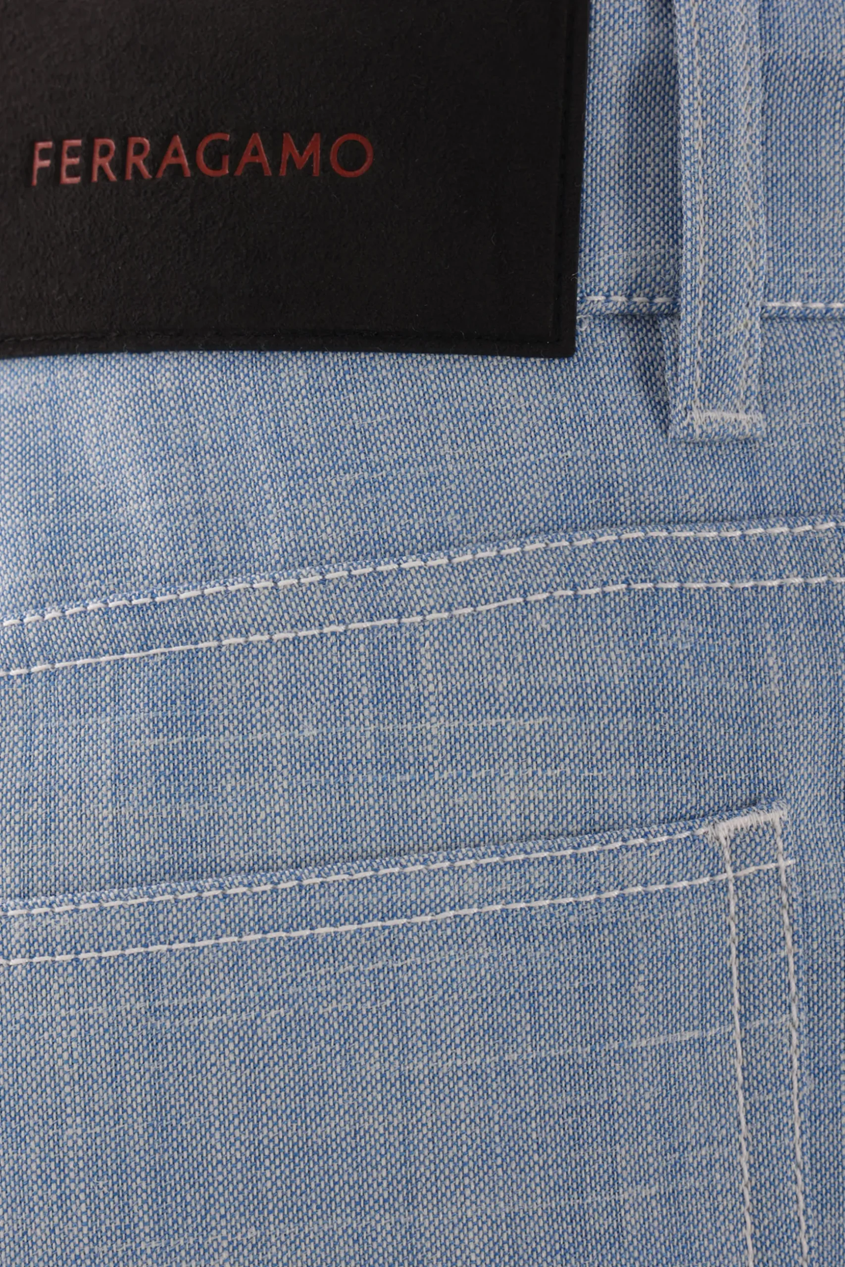 pantalone in misto lana, seta e lino