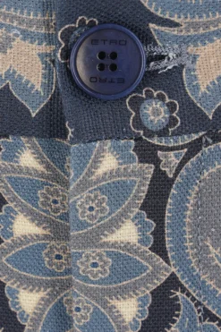 pantalone in misto lino stampa Paisley