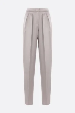 pantalone in raso con pinces