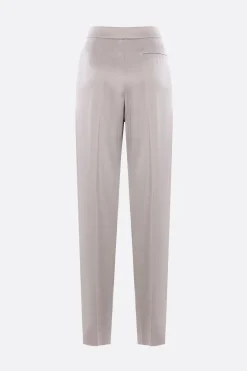 pantalone in raso con pinces