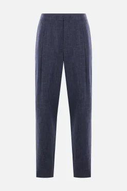 pantalone in tela di lana e seta