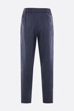 pantalone in tela di lana e seta