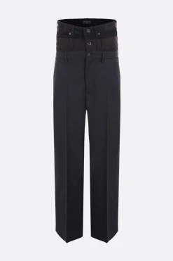 pantalone in twill con tre girovita