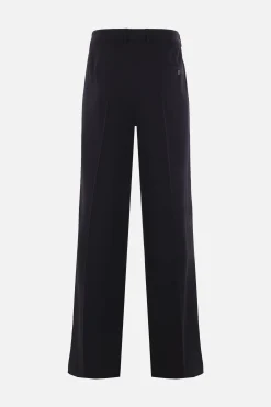 pantalone in twill di misto lana
