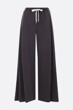 pantalone jogging a gamba ampia in jersey